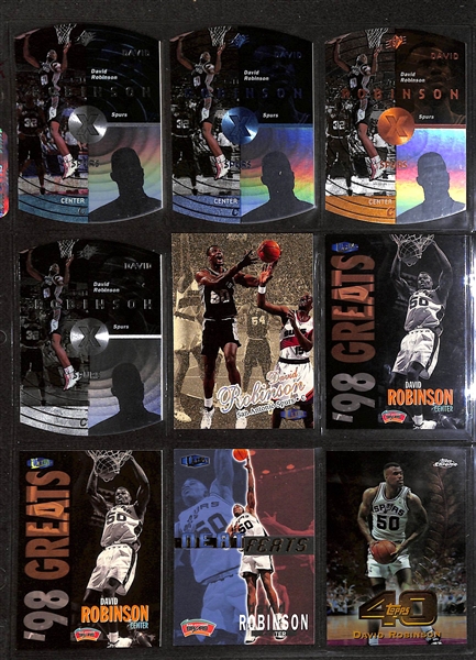 600+ David Robinson Basketball Cards w. Rookies & Many Insert/Short-Print Cards