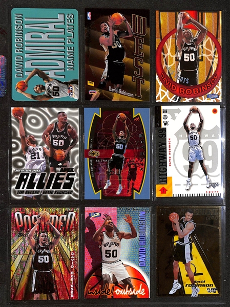 600+ David Robinson Basketball Cards w. Rookies & Many Insert/Short-Print Cards