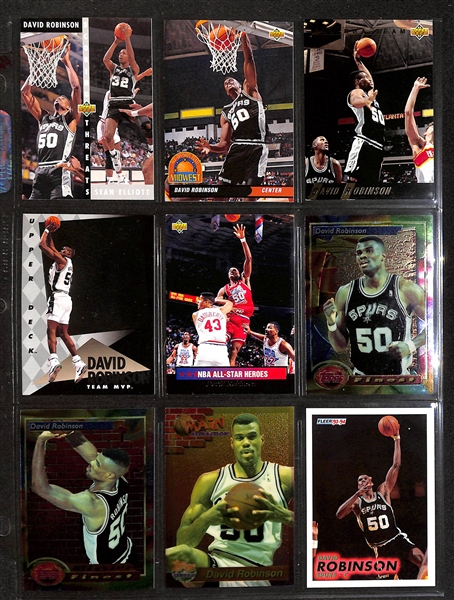 600+ David Robinson Basketball Cards w. Rookies & Many Insert/Short-Print Cards