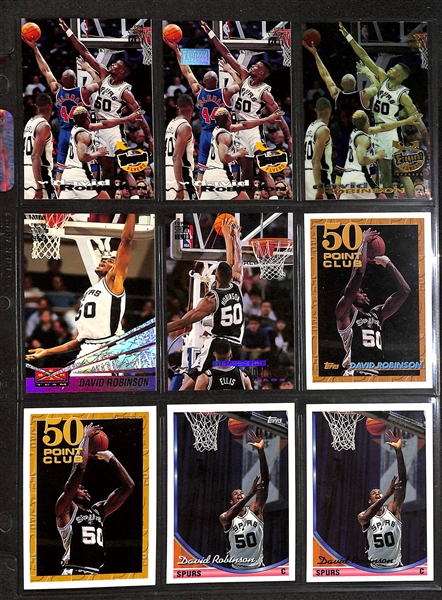 600+ David Robinson Basketball Cards w. Rookies & Many Insert/Short-Print Cards