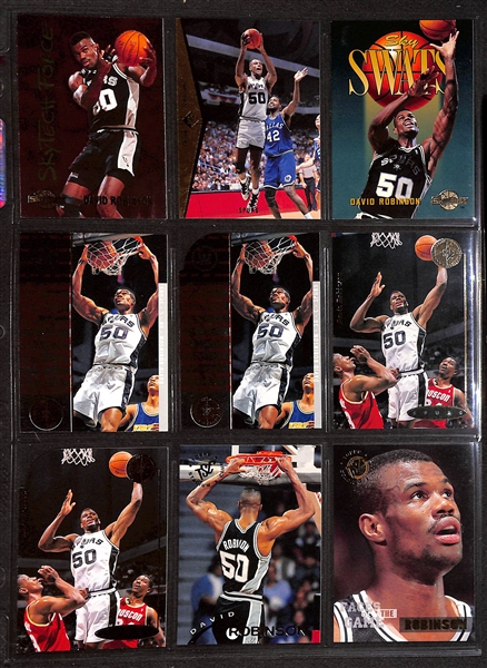 600+ David Robinson Basketball Cards w. Rookies & Many Insert/Short-Print Cards