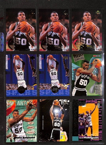600+ David Robinson Basketball Cards w. Rookies & Many Insert/Short-Print Cards
