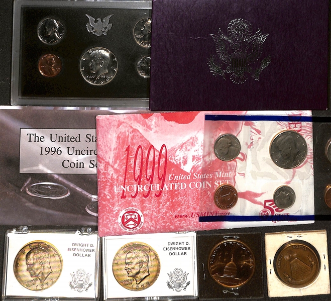 Lot of (9) Proof Sets, Uncirculated Sets, & Commemorative Coins w. 1969 Proof Set
