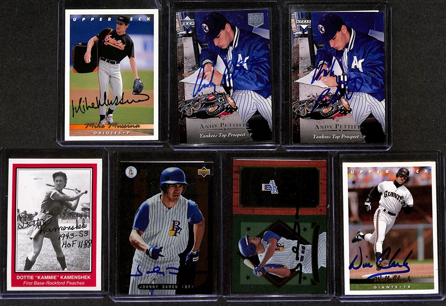 (13) Signed Baseball Cards w. Ozzie Smith, Willie Stargell, Mike Mussina, More (+JSA Auction Letter)