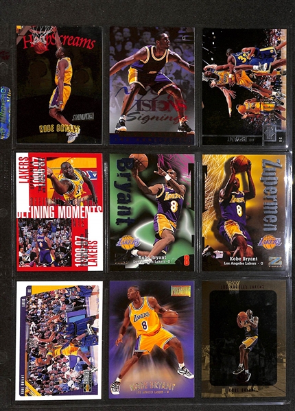 Lot of 98 Kobe Bryant Cards w. Rookies, Short-Prints, & Premium Brand Cards!