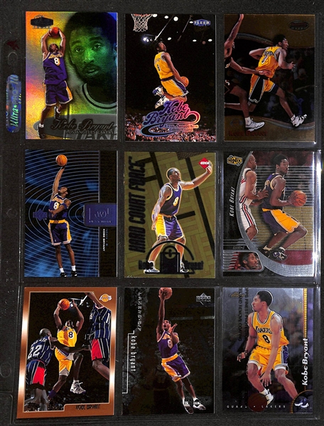 Lot of 98 Kobe Bryant Cards w. Rookies, Short-Prints, & Premium Brand Cards!