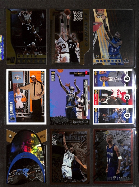 Lot of 196 Kevin Garnett Cards w. Rookies, Short-Prints, & Premium Brand Cards!