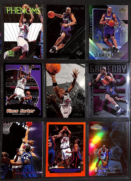 Lot of 77 Vince Carter Cards w. Rookies, Short-Prints, & Premium Brand Cards!