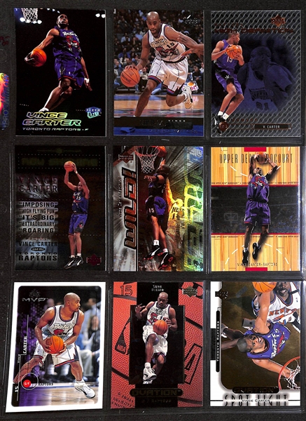 Lot of 77 Vince Carter Cards w. Rookies, Short-Prints, & Premium Brand Cards!