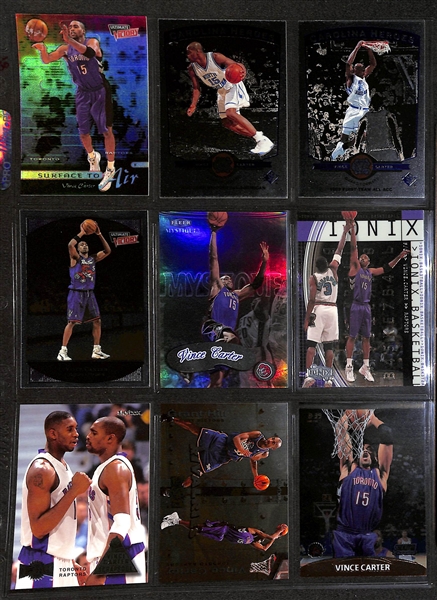 Lot of 77 Vince Carter Cards w. Rookies, Short-Prints, & Premium Brand Cards!
