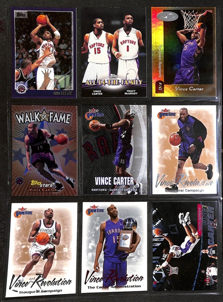 Lot of 77 Vince Carter Cards w. Rookies, Short-Prints, & Premium Brand Cards!