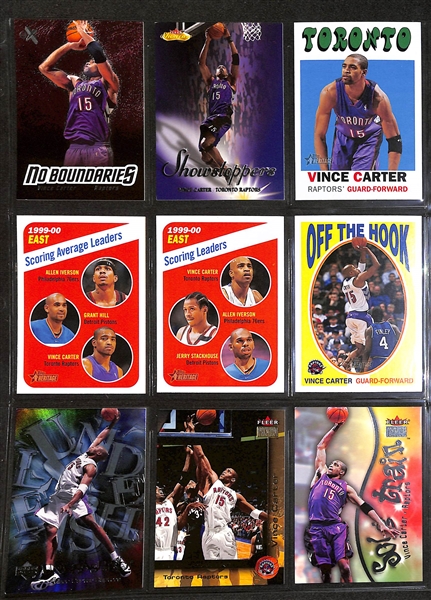 Lot of 77 Vince Carter Cards w. Rookies, Short-Prints, & Premium Brand Cards!