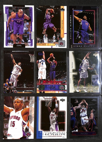 Lot of 77 Vince Carter Cards w. Rookies, Short-Prints, & Premium Brand Cards!