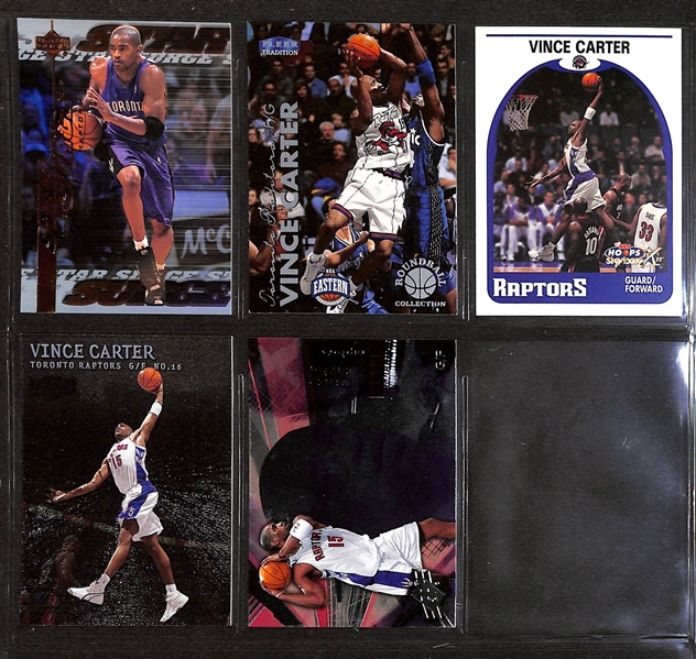 Lot of 77 Vince Carter Cards w. Rookies, Short-Prints, & Premium Brand Cards!