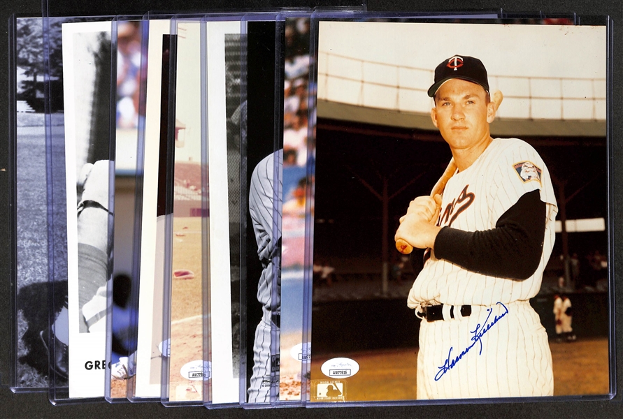 Lot of (9) Signed 8x10 Photos w. Hall of Famers Harmon Killebrew JSA COA & Phil Niekro JSA COA, More (+JSA Auction Letter)