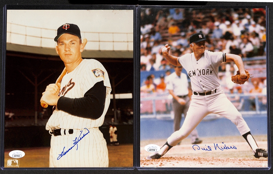 Lot of (9) Signed 8x10 Photos w. Hall of Famers Harmon Killebrew JSA COA & Phil Niekro JSA COA, More (+JSA Auction Letter)