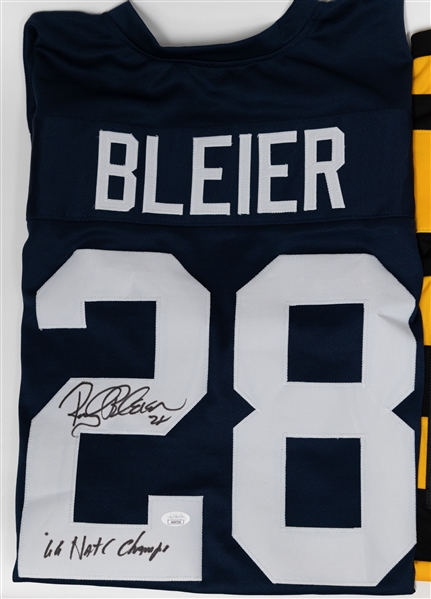 Lot of (3) Signed Football Jerseys  w. Rocky Bleier, Donnie Shell (+JSA Auction Letter)