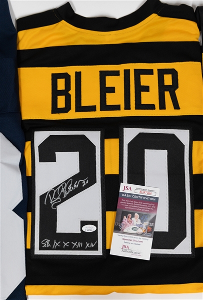 Lot of (3) Signed Football Jerseys  w. Rocky Bleier, Donnie Shell (+JSA Auction Letter)