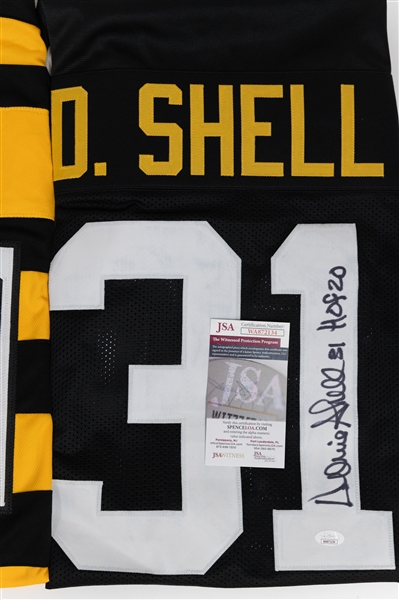 Lot of (3) Signed Football Jerseys  w. Rocky Bleier, Donnie Shell (+JSA Auction Letter)
