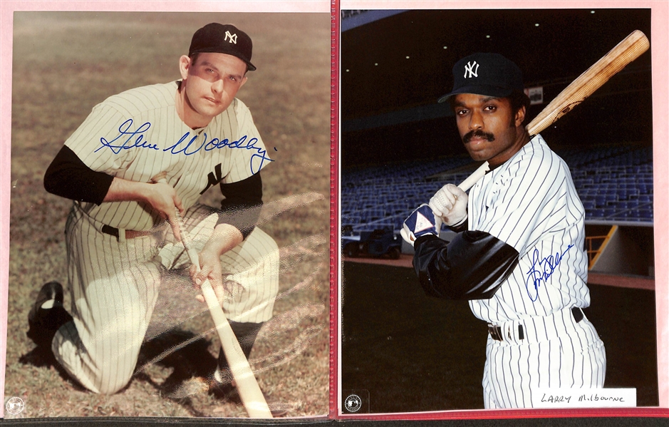 Lot of (11) Signed Photos and Newspaper Clippings w. Yogi Berra & Early Wynn, More (+JSA Auction Letter)