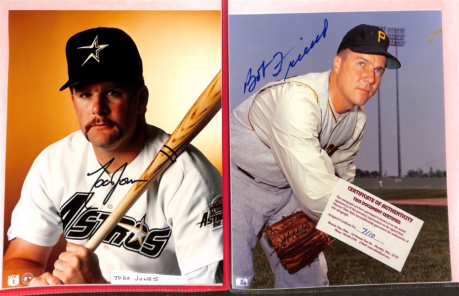 Lot of (23) Signed 8x10 Photos w. Bob Feller, Maury Wills, More (+JSA Auction Letter)