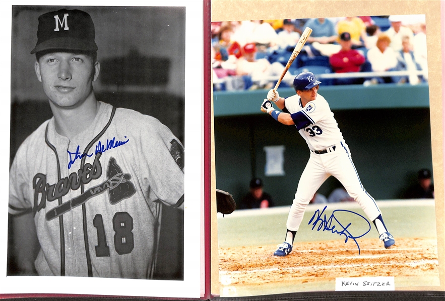 Lot of (23) Signed 8x10 Photos w. Bob Feller, Maury Wills, More (+JSA Auction Letter)