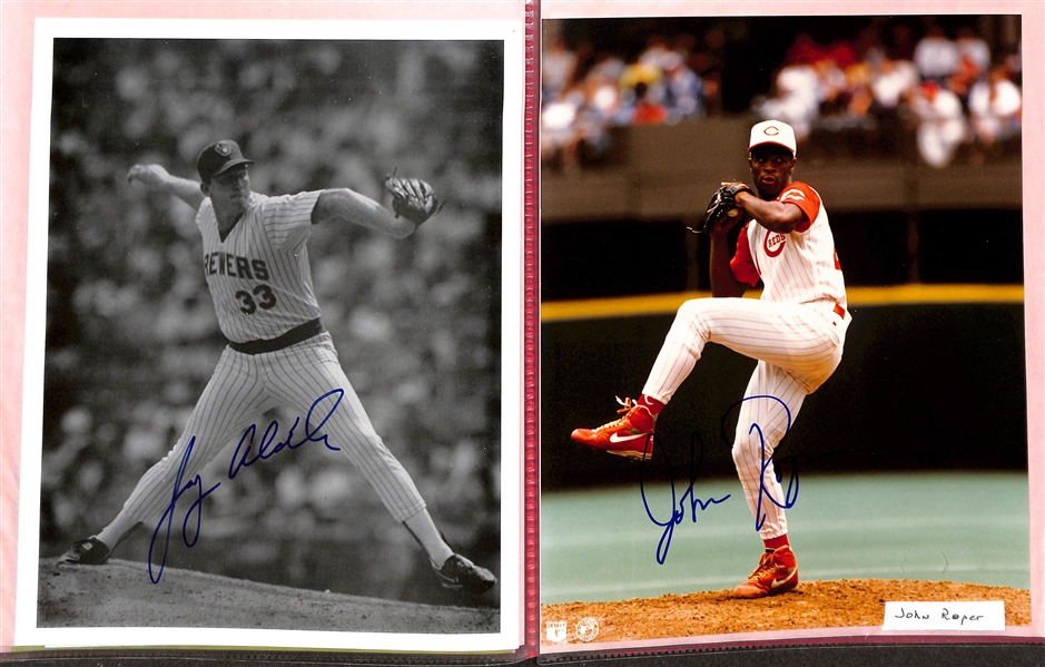 Lot of (23) Signed 8x10 Photos w. Bob Feller, Maury Wills, More (+JSA Auction Letter)