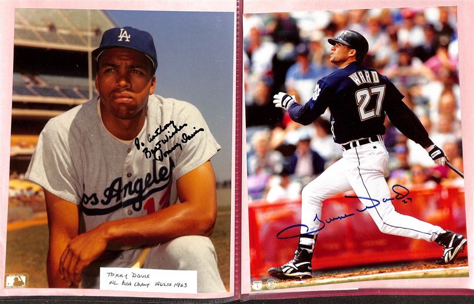 Lot of (23) Signed 8x10 Photos w. Bob Feller, Maury Wills, More (+JSA Auction Letter)