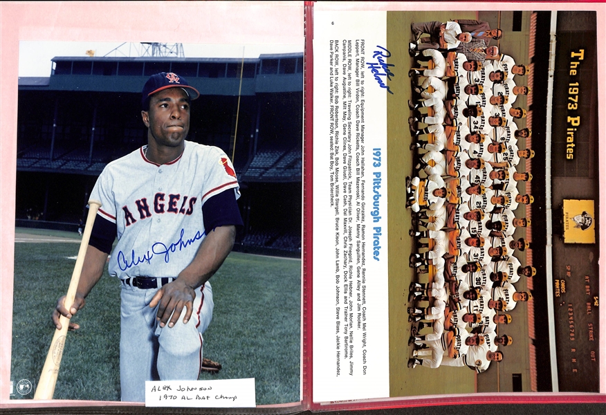 Lot of (23) Signed 8x10 Photos w. Bob Feller, Maury Wills, More (+JSA Auction Letter)
