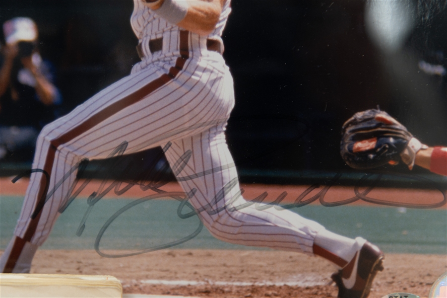 Lot of (3) Signed Baseball Memorabilia Pieces w. Mike Schmidt (HOF), Jim Palmer (HOF), Pete Rose (+JSA Auction Letter)