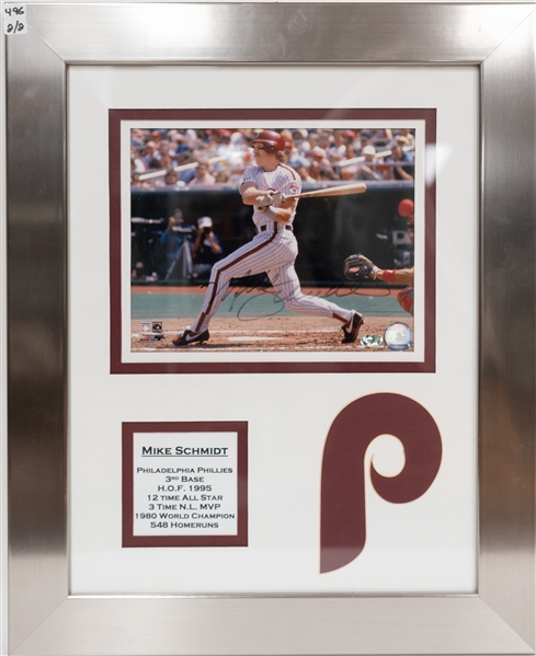 Lot of (3) Signed Baseball Memorabilia Pieces w. Mike Schmidt (HOF), Jim Palmer (HOF), Pete Rose (+JSA Auction Letter)