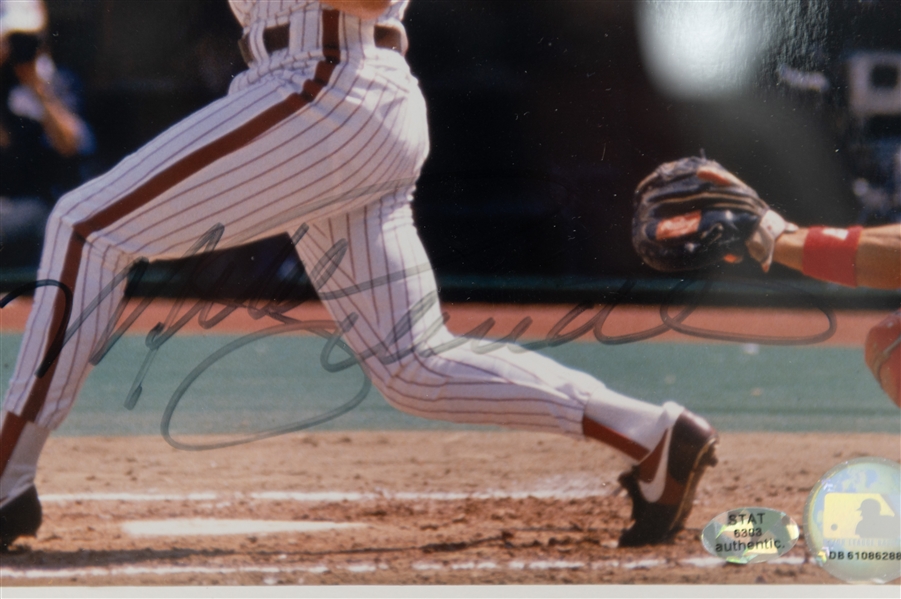 Lot of (3) Signed Baseball Memorabilia Pieces w. Mike Schmidt (HOF), Jim Palmer (HOF), Pete Rose (+JSA Auction Letter)