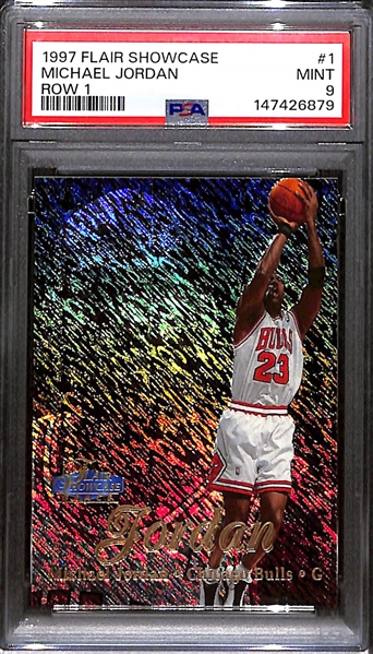 1997-98 Flair Showcase Michael Jordan #1 - Row 1 Variation Graded PSA 9