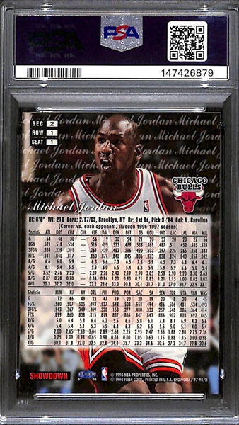 1997-98 Flair Showcase Michael Jordan #1 - Row 1 Variation Graded PSA 9