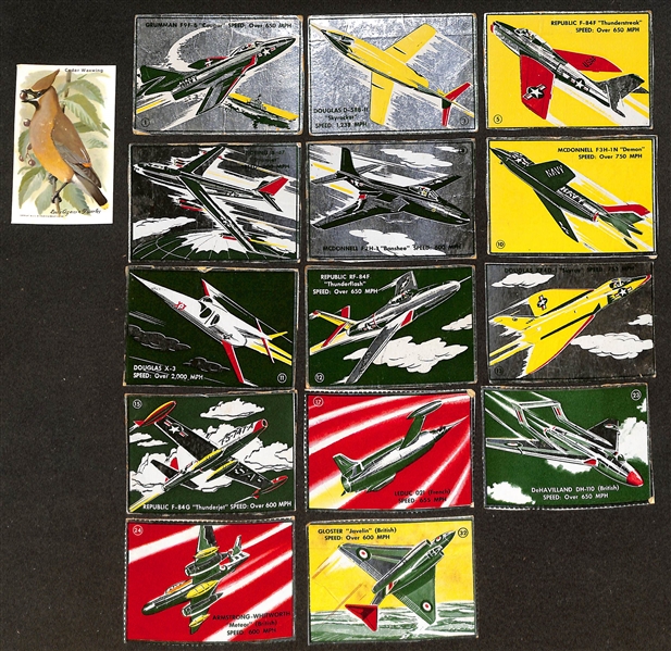 Lot of (26) 1954-1955 Redman Tobacco Cards w. 1954 Warren Spahn & Useful Birds Series 9 & 10 Complete