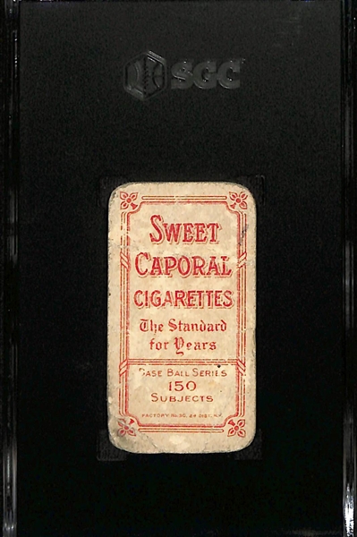 1909 Sweet Caporal Cigarettes Walter Johnson (HOF, Portrait) Graded SGC Authentic