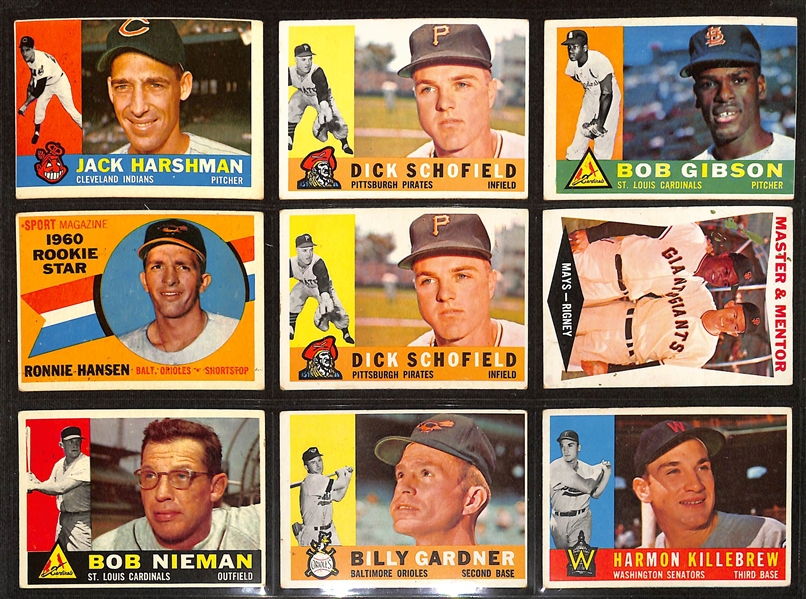 Lot of (300+) 1954-1961 Topps Baseball Cards w. 1958 Roger Maris RC & 1961 Stan Musial
