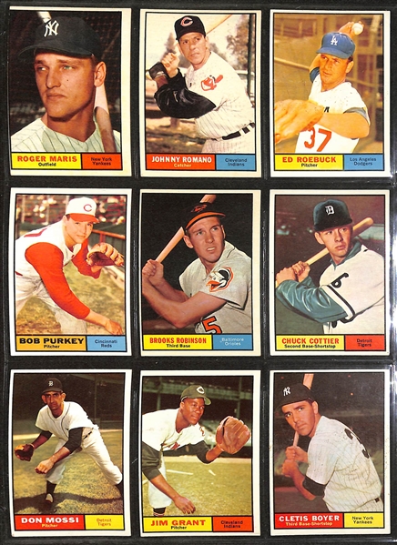 Lot of (300+) 1954-1961 Topps Baseball Cards w. 1958 Roger Maris RC & 1961 Stan Musial