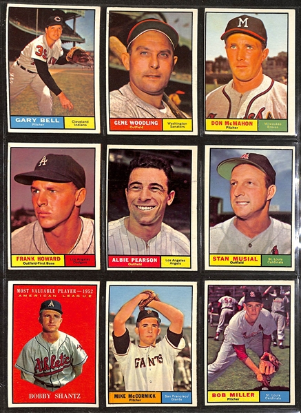 Lot of (300+) 1954-1961 Topps Baseball Cards w. 1958 Roger Maris RC & 1961 Stan Musial