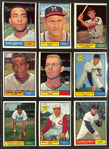 Lot of (300+) 1954-1961 Topps Baseball Cards w. 1958 Roger Maris RC & 1961 Stan Musial
