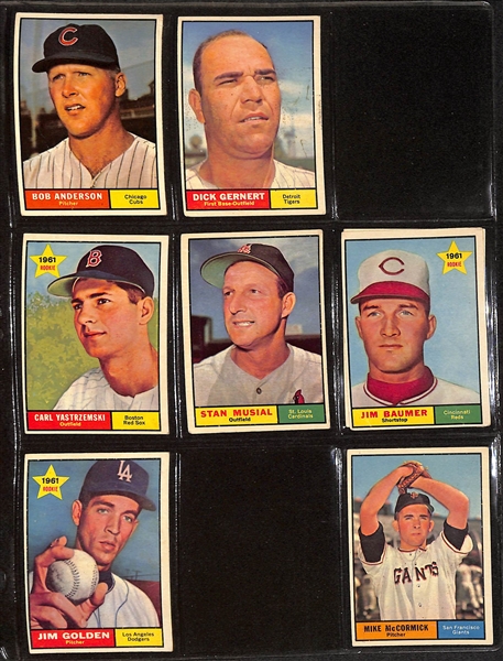 Lot of (350+) 1959-1966 Topps Baseball Cards w. 1961 Carl Yastrzemski & 1961 Stan Musial