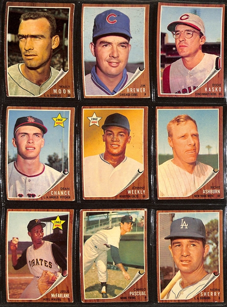 Lot of (350+) 1959-1966 Topps Baseball Cards w. 1961 Carl Yastrzemski & 1961 Stan Musial