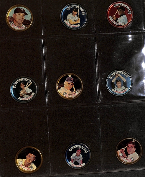  Lot of (50) 1964 Topps Coins w. Mickey Mantle & (70) 1961-1962 Post Cereal Cards w. 1961 Al Kaline