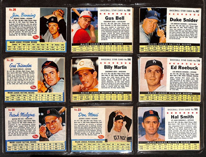  Lot of (50) 1964 Topps Coins w. Mickey Mantle & (70) 1961-1962 Post Cereal Cards w. 1961 Al Kaline