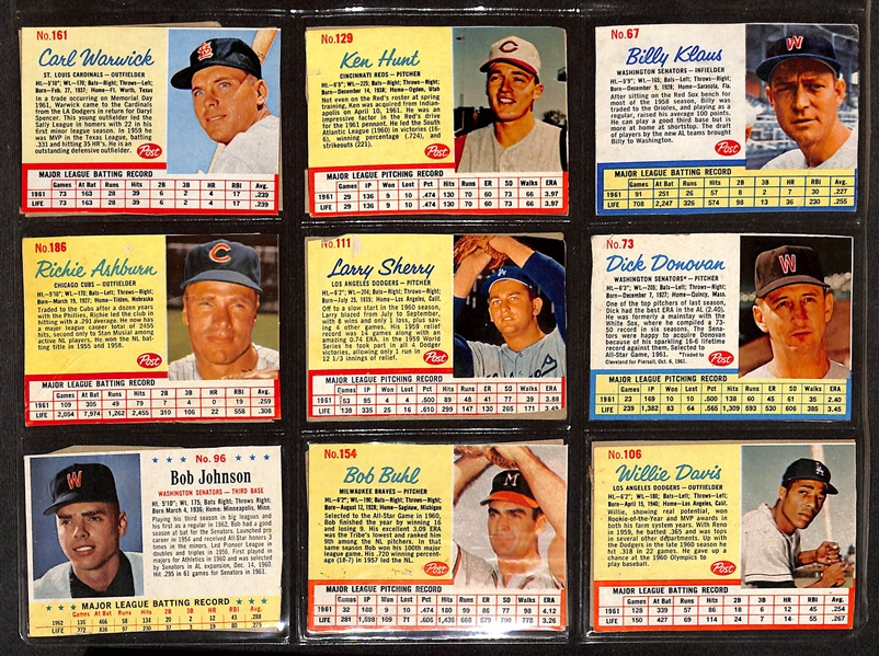  Lot of (50) 1964 Topps Coins w. Mickey Mantle & (70) 1961-1962 Post Cereal Cards w. 1961 Al Kaline