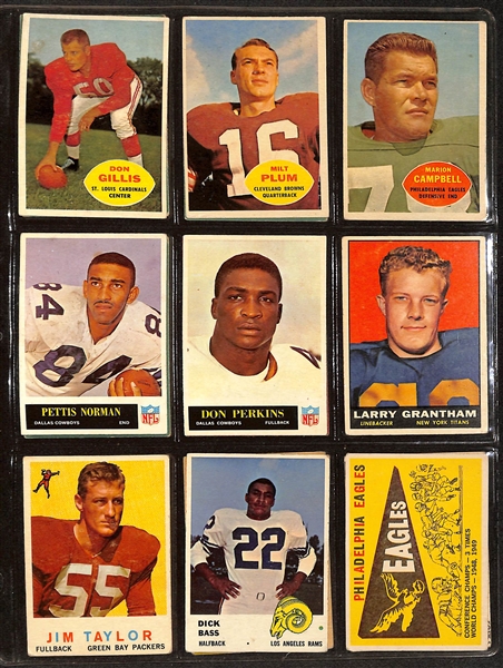 Lot of (70) 1960-1966 Football Cards w. 1960 Topps Johnny Unitas & (50) 1965 Donruss Spec Sheet Cards