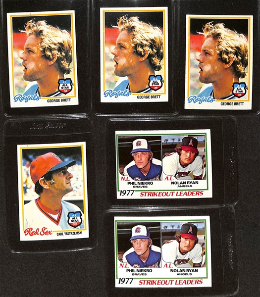 Lot of Approx (1300) 1978 Topps Baseball Cards w. (2) Molitor/Trammel Rookie Cards