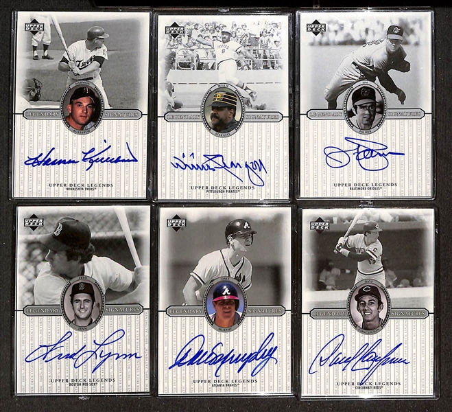 (41) Baseball Certified Autograph Cards w. Killebrew, Palmer, Stargell, Lynn, Murphy, Concepcion, Matt Williams, +