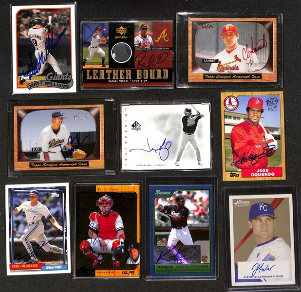 (41) Baseball Certified Autograph Cards w. Killebrew, Palmer, Stargell, Lynn, Murphy, Concepcion, Matt Williams, +