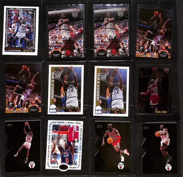 (44) Basketball Cards w. (8) Shaquille O'Neal Rookies, (21) Michael Jordan Cards, Rare Keith Van Horn Cards, Kobe Bryant, and More!